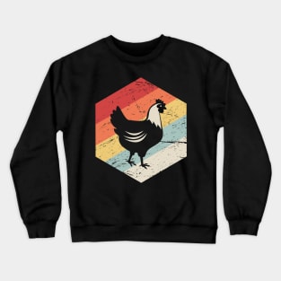 Retro Vintage Chicken Farmer Icon Crewneck Sweatshirt